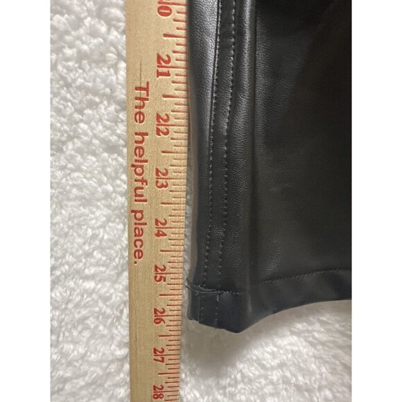 Abercrombie & Fitch The 90's Relaxed High Rise Faux Leather Pants Size 25 Black - Picture 8 of 11